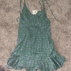 Green and blue Free People Sundress